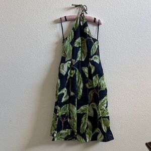 Ann Taylor Blue and Green Patterned Dress